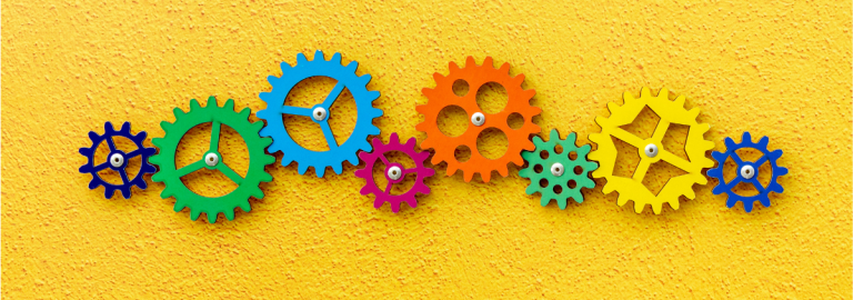 Zahnräder, die ineinander greifen